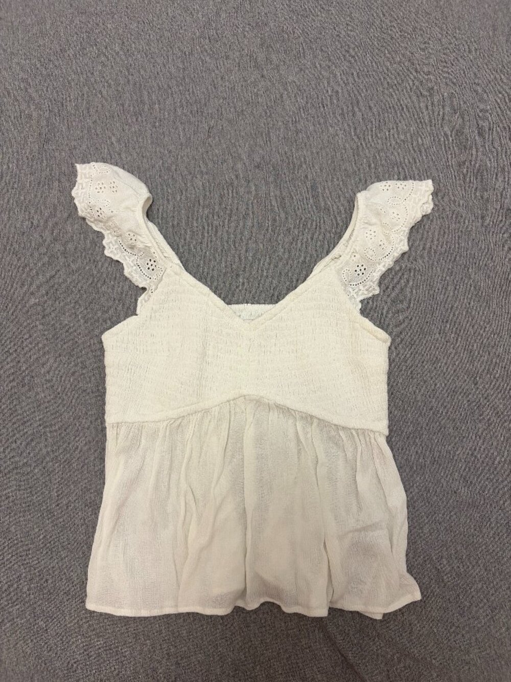 Hollister White Babydoll Top Size XS